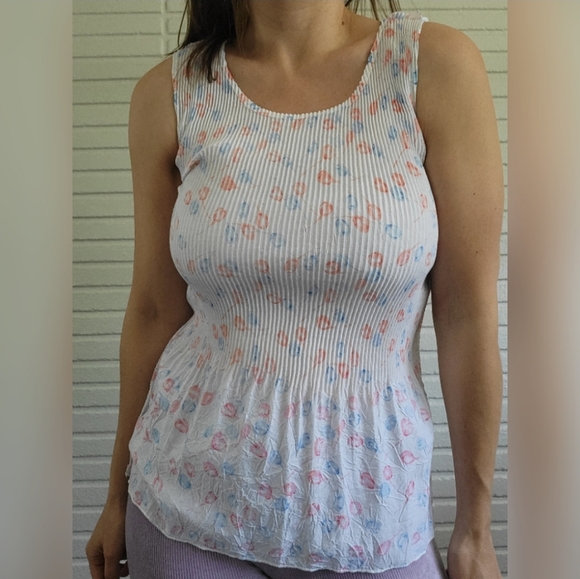 Vintage Floral Plisee Blouse - Picture 10 of 11